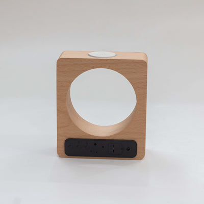 Moon LED Wooden Alarm Clock