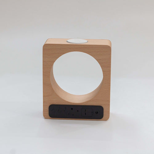 Moon LED Wooden Alarm Clock