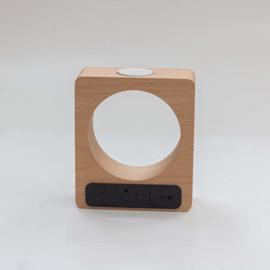 Moon LED Wooden Alarm Clock