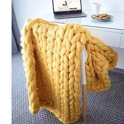 Chunky Hand-Knit Throw