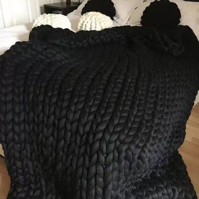 Chunky Hand-Knit Throw