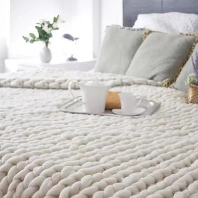 Chunky Hand-Knit Throw
