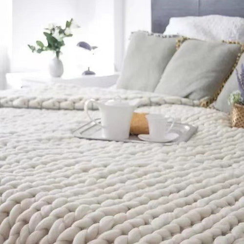 Chunky Hand-Knit Throw