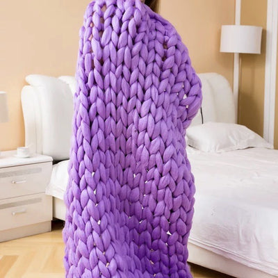 Chunky Hand-Knit Throw
