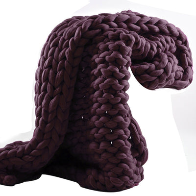 Chunky Hand-Knit Throw
