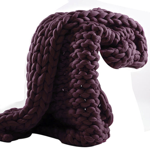 Chunky Hand-Knit Throw