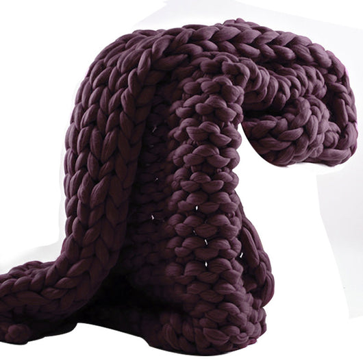 Chunky Hand-Knit Throw