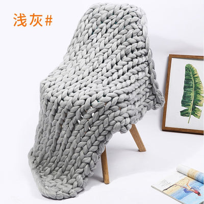 Chunky Hand-Knit Throw