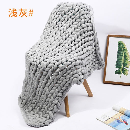 Chunky Hand-Knit Throw