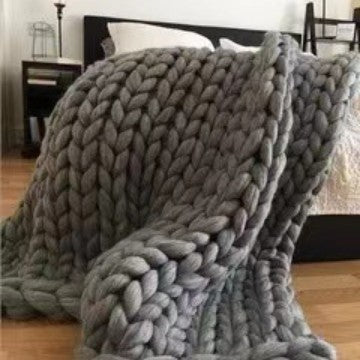 Chunky Hand-Knit Throw