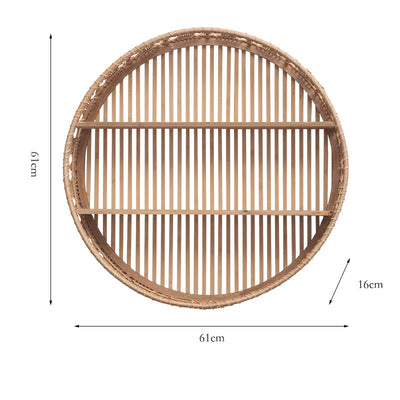 Bohemian Bamboo Wall Shelf
