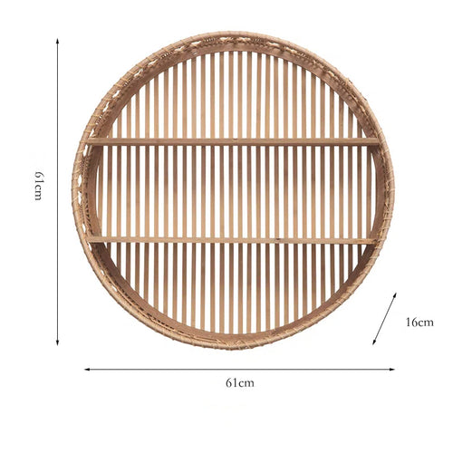 Bohemian Bamboo Wall Shelf