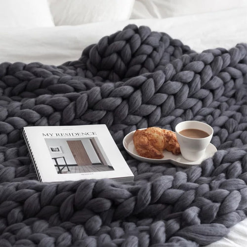 Chunky Hand-Knit Throw