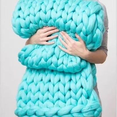 Chunky Hand-Knit Throw