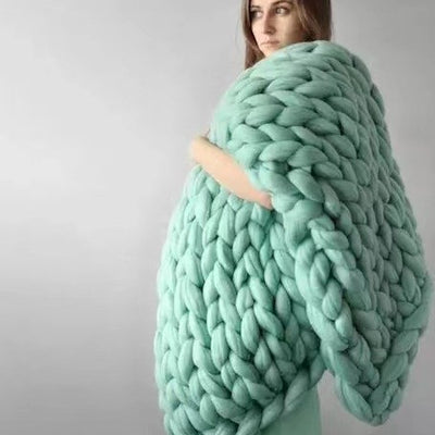 Chunky Hand-Knit Throw