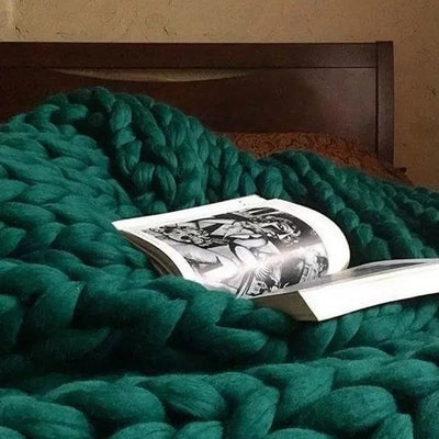 Chunky Hand-Knit Throw