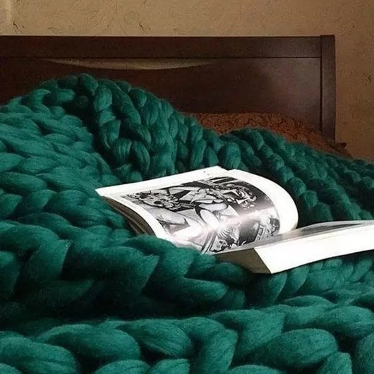 Chunky Hand-Knit Throw