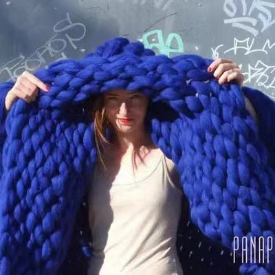 Chunky Hand-Knit Throw