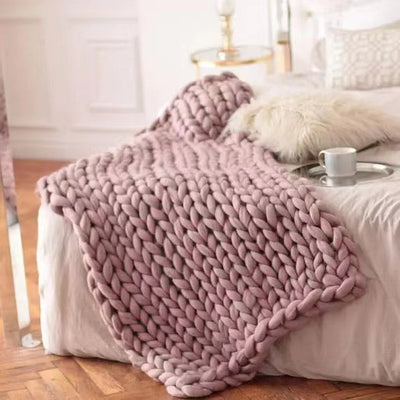 Chunky Hand-Knit Throw