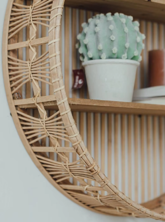 Bohemian Bamboo Wall Shelf