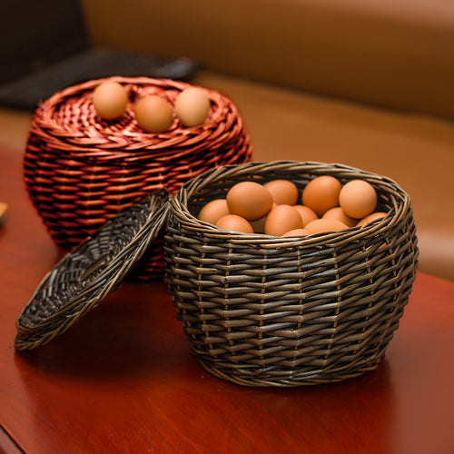Woven Rattan Storage Basket