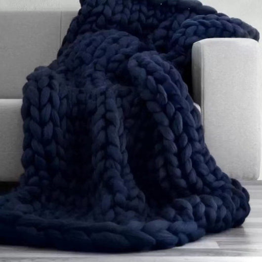 Chunky Hand-Knit Throw